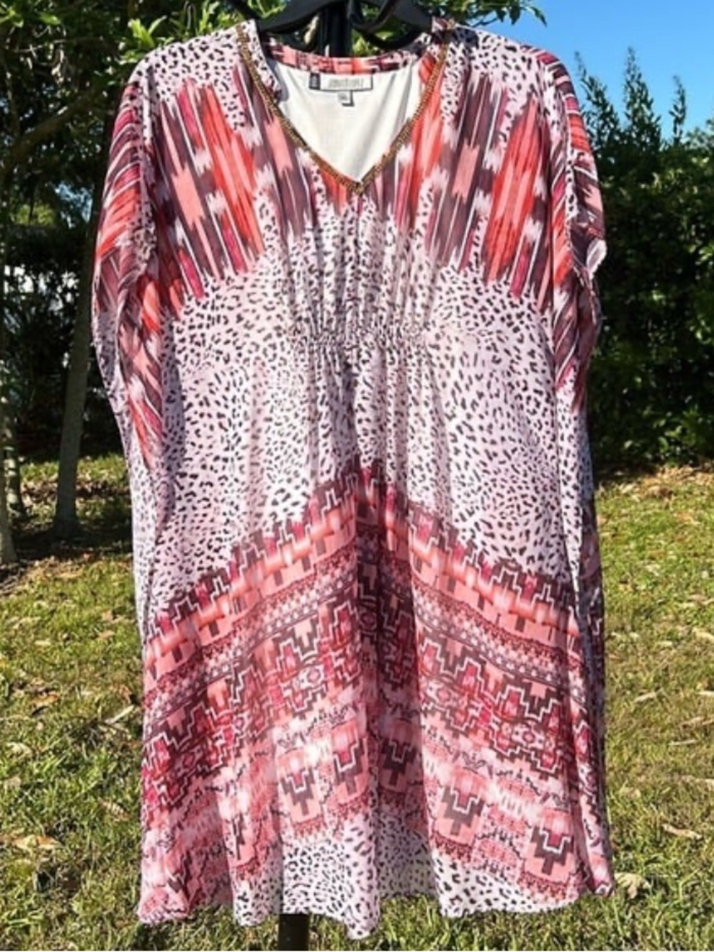 Jennifer Lopez Size 0X / 12W-14W embellished caftan dress